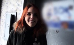 Pretty Redhead Eurobabe Got Her Hairy Pussy Fucked For Money