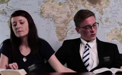Handjob Under Table For Amateur Mormon Couple
