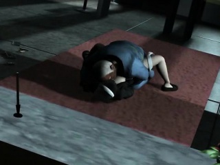 Busty animated chick gets laid
