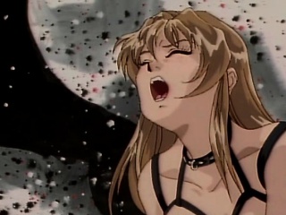 Tied busty hentai slave gets her hole pumped