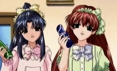 Roped Anime Threesome Dildoed Pussy