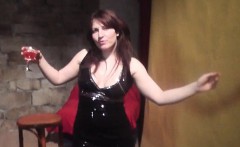 Shy Czech Chick Lapdances In Sexy Dress