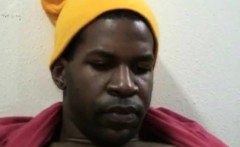 Horny Gay Gangsta Masturbates Ebony Cock