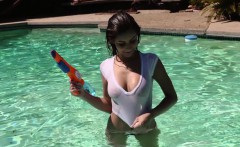 Nina North Cum In Swimming Pool