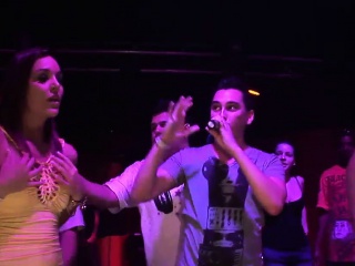 Hot bombshells get kinky in the club