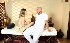 Hugetits Babe Massaged Before Riding Cock
