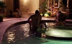Newbie Couple Engages In Steamy Pre Party Action At Hot Tub