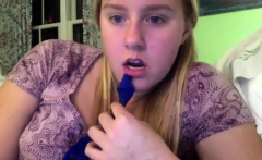 Bbw Blonde Jalyn Toying Her Pussy In A Body Stocking