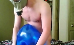 Blue geo balloon humping fuck cum
