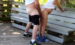 Older Gays Have Sex In Public Park