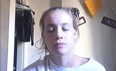Wanking-off on her