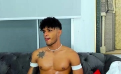 Slatternly Cumshot of Black Gay