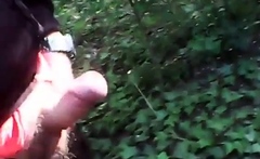 grandpa shows cock outdoor