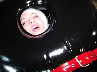 Close Up Shot Of A Brunette Woman Getting A Load Of Cum Shot