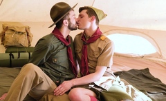 Scoutmaster takes scoutboy Ethan Tate's anal virginity!