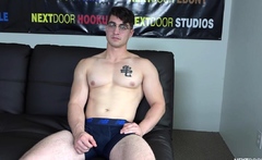 Solo gay dude loves masturbating naked