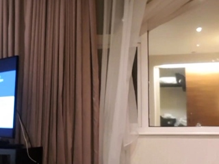 Real dutch brunette slut is giving blowjob and handjob