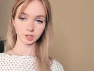 Blonde teen Sierras first erotic masturbation video