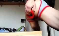 Twink Plays with His Big Dildo on Webcam