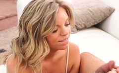 Sugary blonde bimbo Trisha Parks fulfills fucking dream