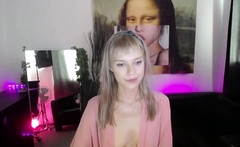 Blonde Teen Solo Masturbating On Webcam