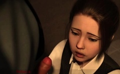 Foxy 3D Superwoman bounces up and down on a cock