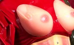 Foxy 3D Superwoman bounces up and down on a cock