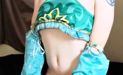 Amateur solo with a hot busty tranny