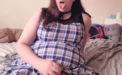 Big Tits Tranny Strokes her Big Cock