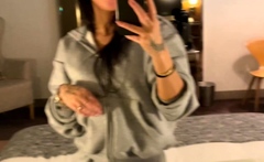 Amateur striptease and Solo masturbation