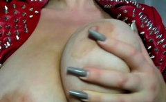 Amateur blond girl with big boobs getting fucked