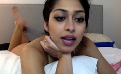 Cute curly brunette solo webcam masturbation