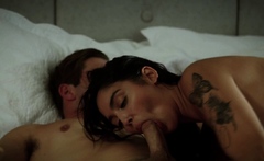 Inked cute nympho asslicked by her lover