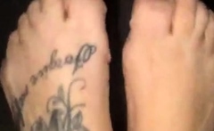 Linsey Dawn solo foot fetish