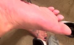 Linsey Dawn solo foot fetish