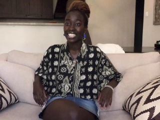Busty Ebony Bouncing Wild On White Dick