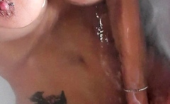 Big boobs milf masturbates with her dildo