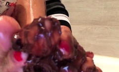 Amateur blondie solo anal masturbation