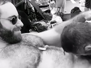 Muscular Bear John Gets Fucked at a Wild Pool Party