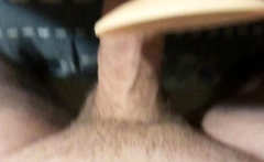 Cumshot wanting amateur MILF wanks cock in POV video
