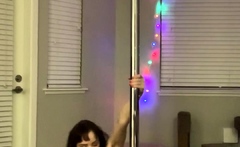 Amateur striptease and Solo masturbation