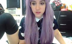 Amateur Webcam Teen Flashes Masturbates