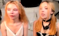 Hot blonde teen exploring her lesbian curiosities