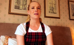 Amateur blonde having solo pleasure