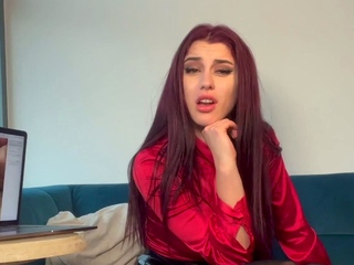Auburn femdom degrades microcock