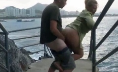 Outdoor Sex by the Water with a Hot Blonde