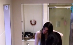 Spying on my gorgeous showering stepsister 22