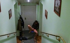 HCM Caught Masturbating Orgasms In Hallway