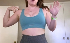 Amateur striptease and Solo masturbation