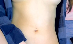 Small titted brunette amateur anal nailed at home